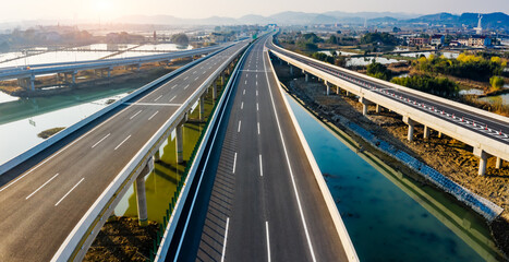 Aerial view of the new highway in Hangzhou.