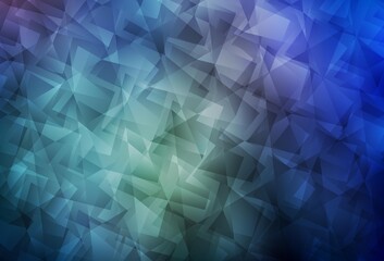 Obraz premium Light BLUE vector gradient triangles pattern.