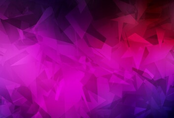Naklejka premium Dark Pink vector template with chaotic poly shapes.
