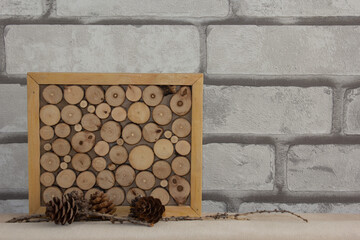 Natural woodenhome decoration