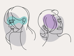 female faces contemporary