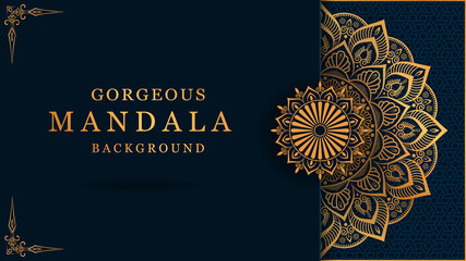 luxury mandala with gorgeous arabesque pattern style background for print, cover, card, poster, brochure, banner