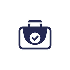 Obraz premium portfolio icon with a checkmark