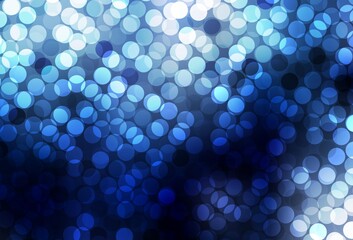 Dark BLUE vector background with spots.