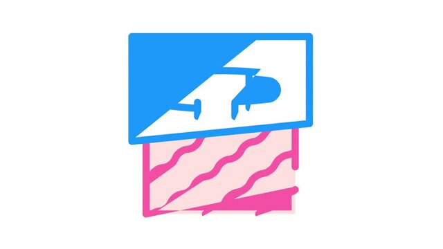 pin and fabric color icon animation