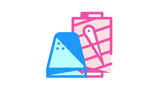 thimble with thread color icon animation