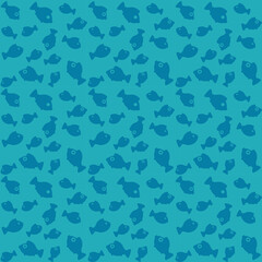 seamless pattern for designer, background, wallpaper for textiles, two-color motif with fish