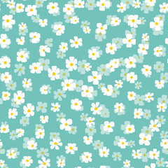 Floral seamless with hand drawn color flowers. Cute summer background. Modern floral compositions. Fashion vector stock illustration for wallpaper, posters, card, fabric, textile