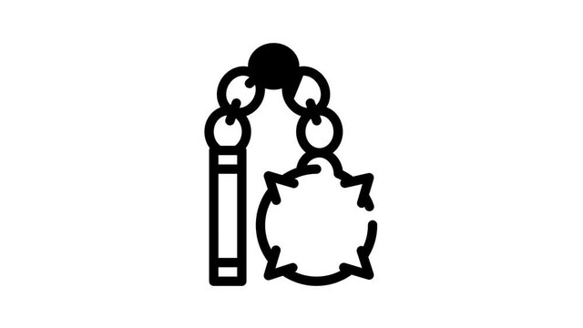 mace weapon black icon animation