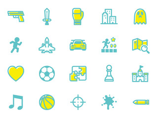 Game genre vector icon ゲームのジャンルアイコン