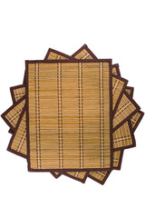 bamboo mat isolated on white