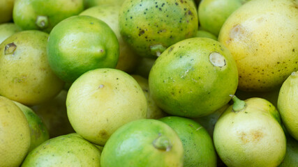 Piles of lemon in the market
