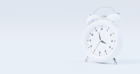 Alarm clock isolated on white