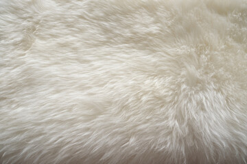 white sheepskin texture with soft hairs, natural fur for the designer, the concept of processing, production of furrier products, stress relief, psychological stress