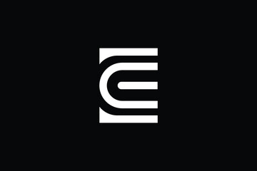 EC logo letter design on luxury background. CE logo monogram initials letter concept. EC icon logo design. CE elegant and Professional letter icon design on black background. E C CE EC