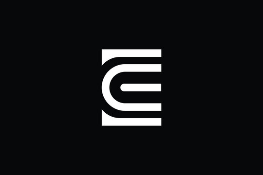 EC logo letter design on luxury background. CE logo monogram initials letter concept. EC icon logo design. CE elegant and Professional letter icon design on black background. E C CE EC