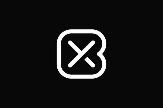 BX logo letter design on luxury background. XB logo monogram initials letter concept. BX icon logo design. XB elegant and Professional letter icon design on black background. B X XB BX