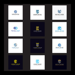 AD initial Letters. Logo Bundle Initial templates.