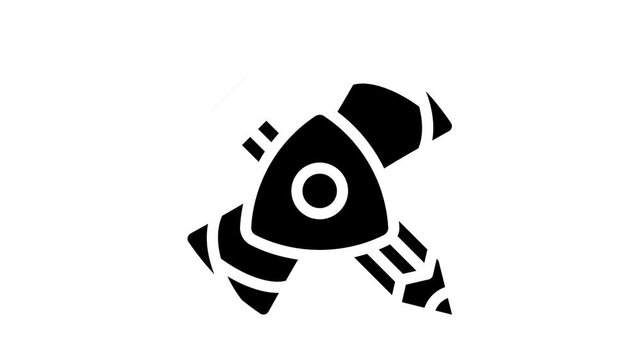 chalk, soap and pencil for drawing glyph icon animation
