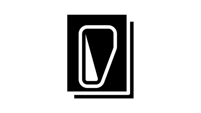 sewing pattern glyph icon animation