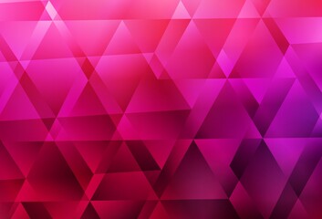 Fototapeta premium Light Purple, Pink vector gradient triangles pattern.