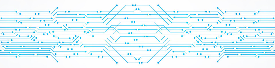 Abstract Digital Technology Background, blue circuit board pattern, microchip, power line