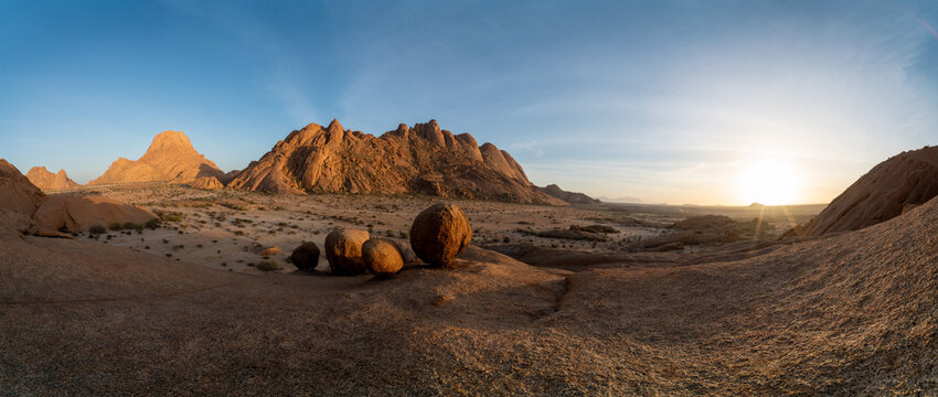 Famous rock formation on the mountains of spitzkoppe