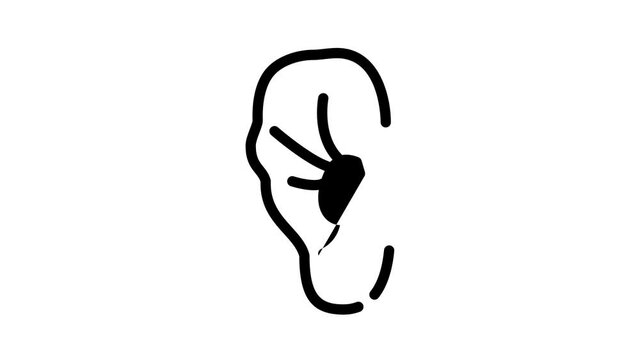 broken wrestler boxer ear black icon animation