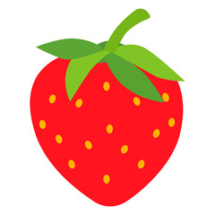Strawberry cartoon symbol. Vector art illustration.