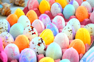 Brightly colored eggs for easter
