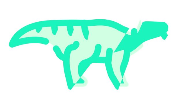 aurora ceratops dinosaur color icon animation