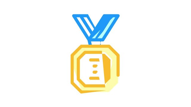 golden medal color icon animation