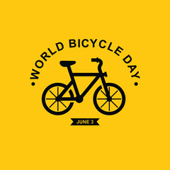 World Bicycle Day Concept 3th June Vector Illustration - Vector