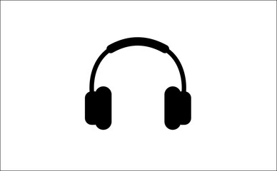 Headphone Icon Symbol in flat style. Vector illustration.