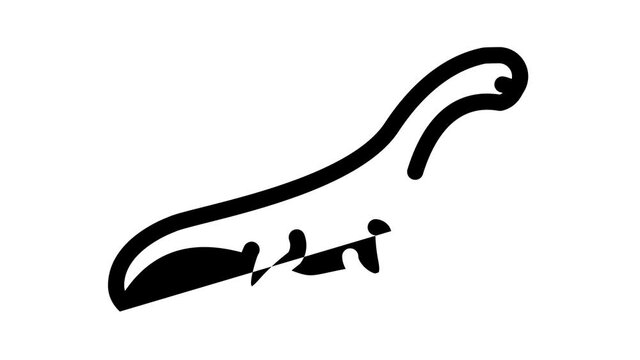 pliosauroids dinosaur black icon animation