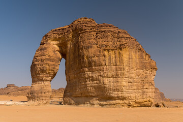 Fototapeta na wymiar Elephant Rock in Al Ula, Saudi Arabia.