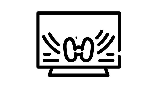 thyroid gland diagnostic black icon animation