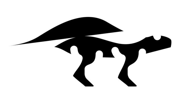 gastonia dinosaur glyph icon animation