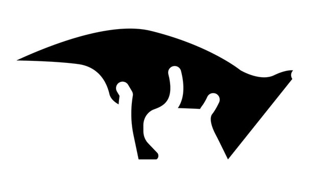 iguanodon dinosaur glyph icon animation
