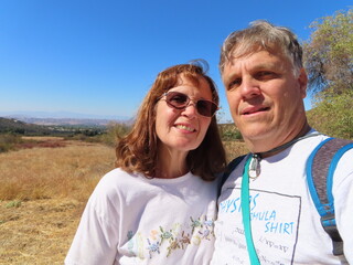 Couple at Wildwood Sates Park California Hiking and Loving The Day in the Dry California Chaparral Hills