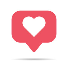 Follower notification symbol for application instagram. Web app button for social media. Vector illustration icon