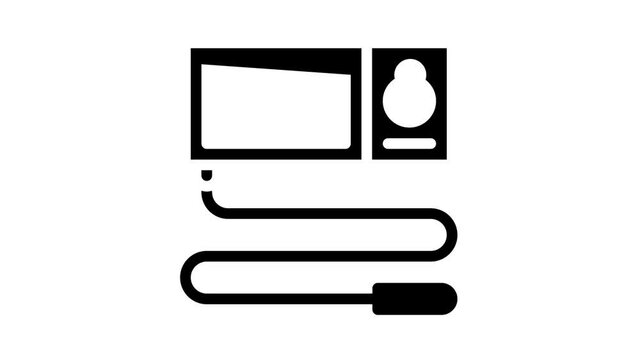 endoscope tool glyph icon animation