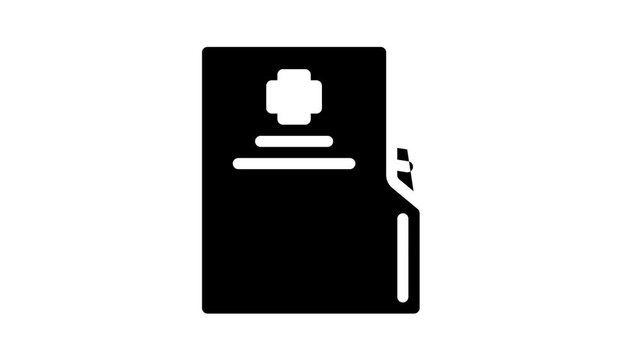 medical card glyph icon animation