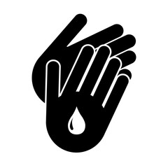 Clean your dirty hand, wash hygiene vector illustration icon, preventation flat symbol isolated on white background