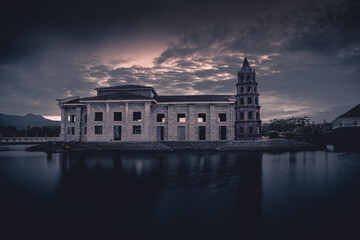 Beautifully reconstructed Filipino heritage and cultural houses that form part of Las Casas FIlipinas de Acuzar resort at Bagac, Bataan, Philippines.