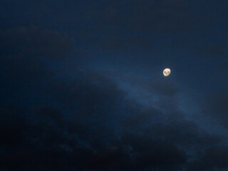 Full moon in the sky