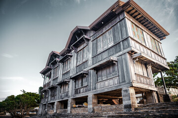 Beautifully reconstructed Filipino heritage and cultural houses that form part of Las Casas FIlipinas de Acuzar resort at Bagac, Bataan, Philippines.
