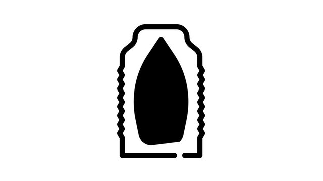 gynecological suppositories black icon animation