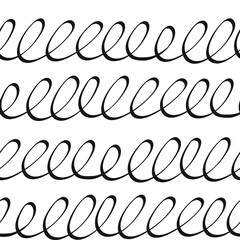 Hand drawn loops seamless repeat Pattern for backgrounds, texture, web design, scrapbooking 