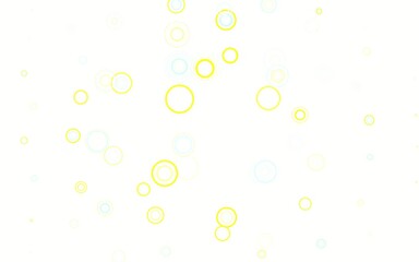 Light Blue, Yellow vector template with circles.